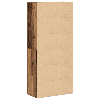 vidaXL Highboard 80 x 39 x 178 cm Engineered Wood Old Wood