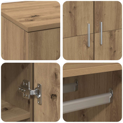 vidaXL Highboard 80 x 39 x 178 cm Engineered Wood Artisan Oak