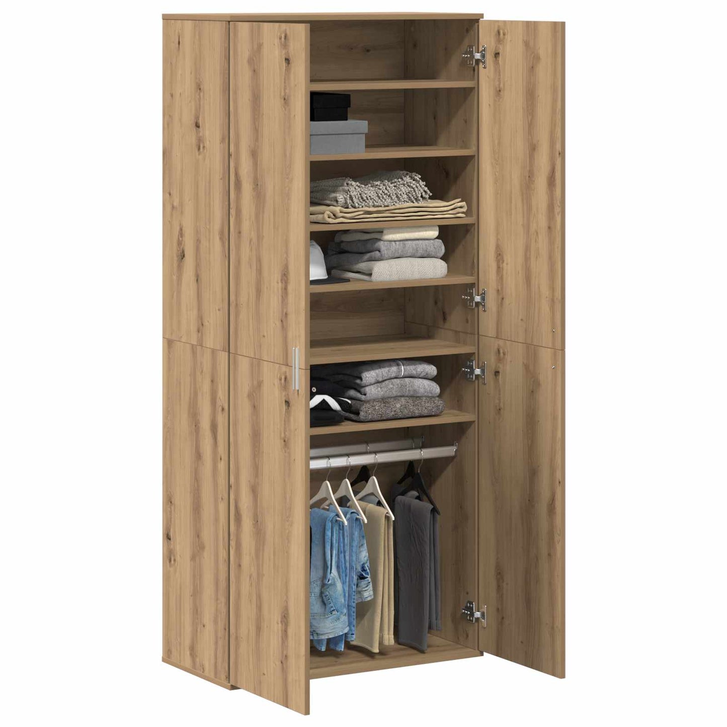 vidaXL Highboard 80 x 39 x 178 cm Engineered Wood Artisan Oak