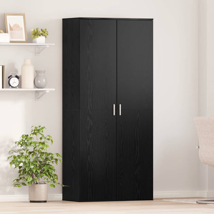 vidaXL Highboard 80 x 39 x 178 cm Engineered Wood Black Oak