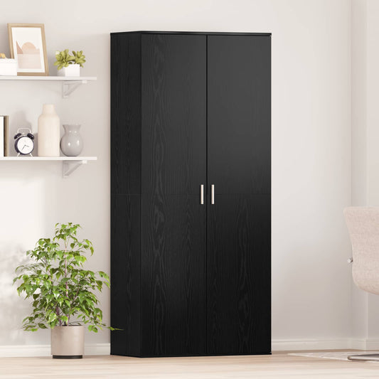 vidaXL Highboard 80 x 39 x 178 cm Engineered Wood Black Oak