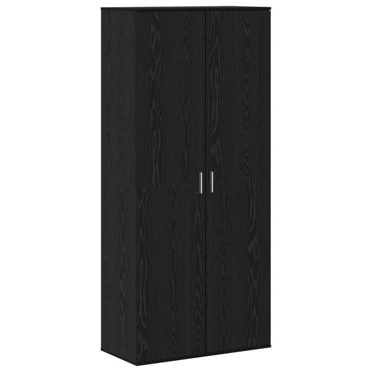 vidaXL Highboard 80 x 39 x 178 cm Engineered Wood Black Oak