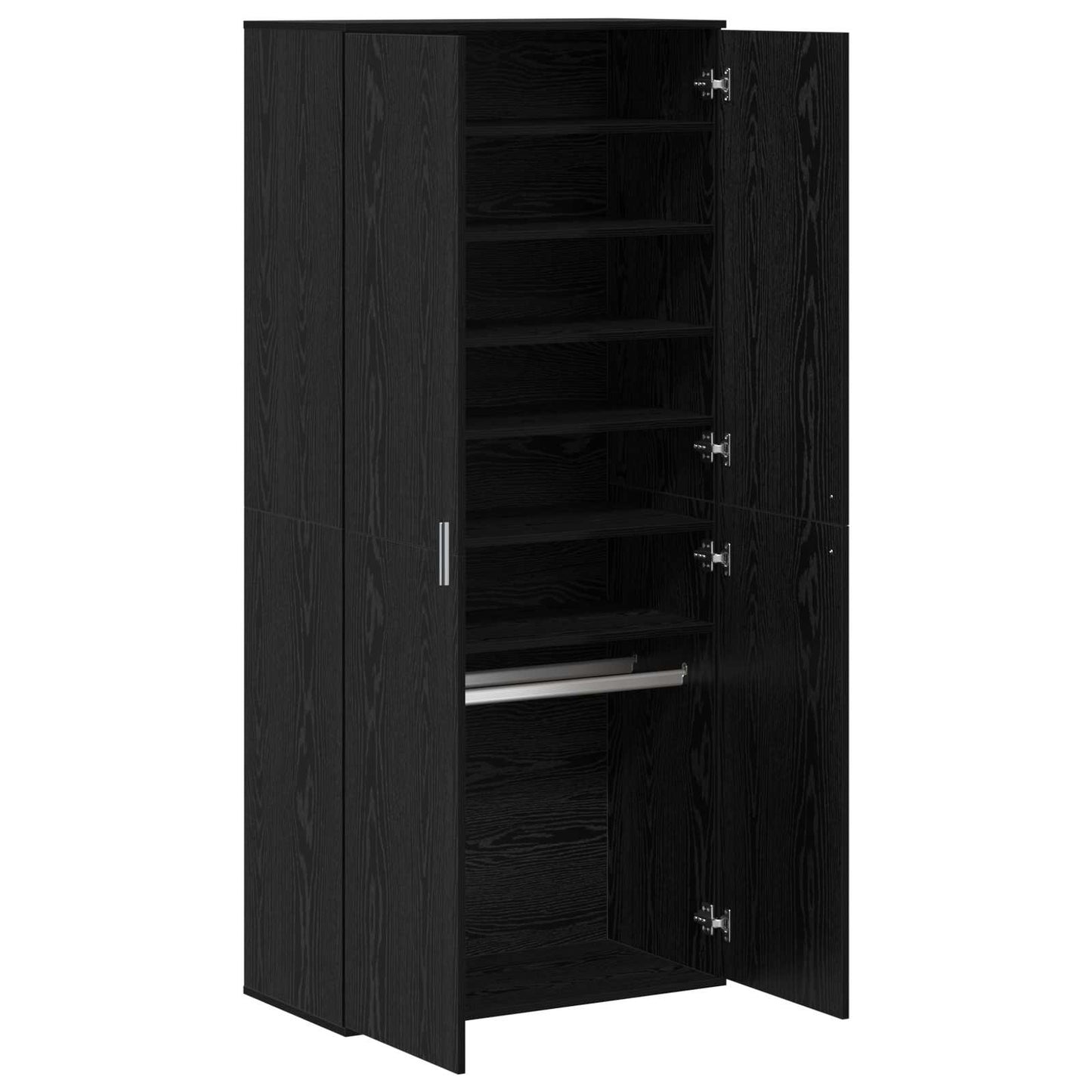vidaXL Highboard 80 x 39 x 178 cm Engineered Wood Black Oak