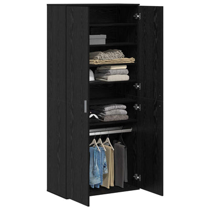 vidaXL Highboard 80 x 39 x 178 cm Engineered Wood Black Oak