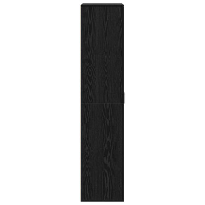 vidaXL Highboard 80 x 39 x 178 cm Engineered Wood Black Oak