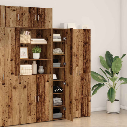 vidaXL Highboard Old Wood 30 x 42.5 x 185 cm