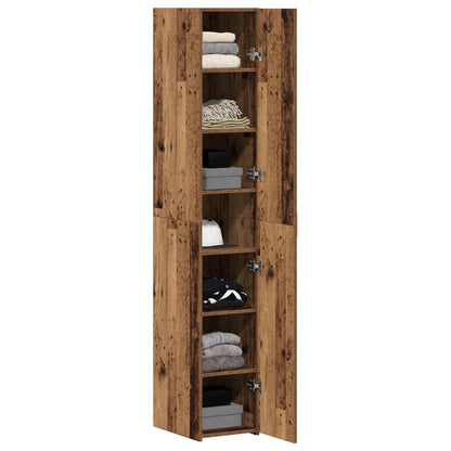 vidaXL Highboard Old Wood 30 x 42.5 x 185 cm