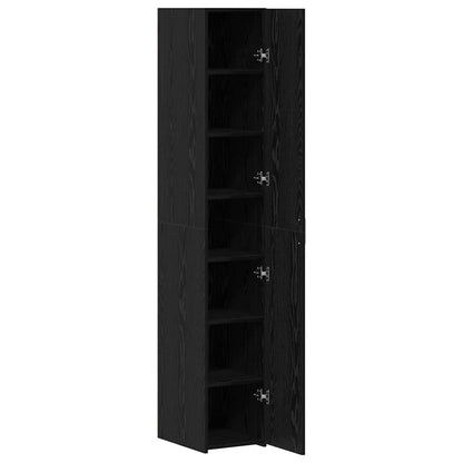 vidaXL Highboard Black Oak 30 x 42.5 x 185 cm