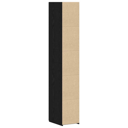 vidaXL Highboard Black Oak 30 x 42.5 x 185 cm