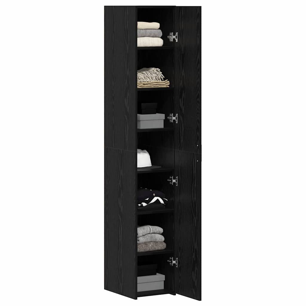 vidaXL Highboard Black Oak 30 x 42.5 x 185 cm