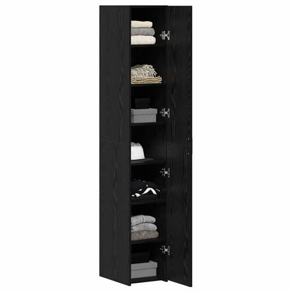 vidaXL Highboard Black Oak 30 x 42.5 x 185 cm