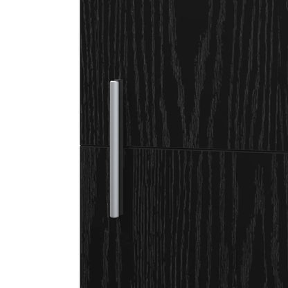 vidaXL Highboard Black Oak 50 x 42.5 x 185 cm