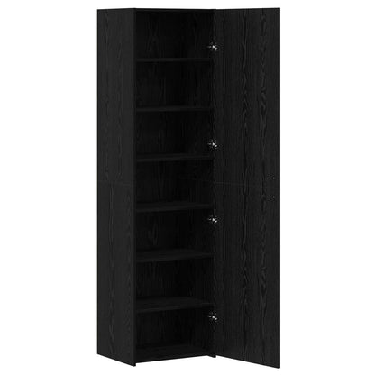 vidaXL Highboard Black Oak 50 x 42.5 x 185 cm