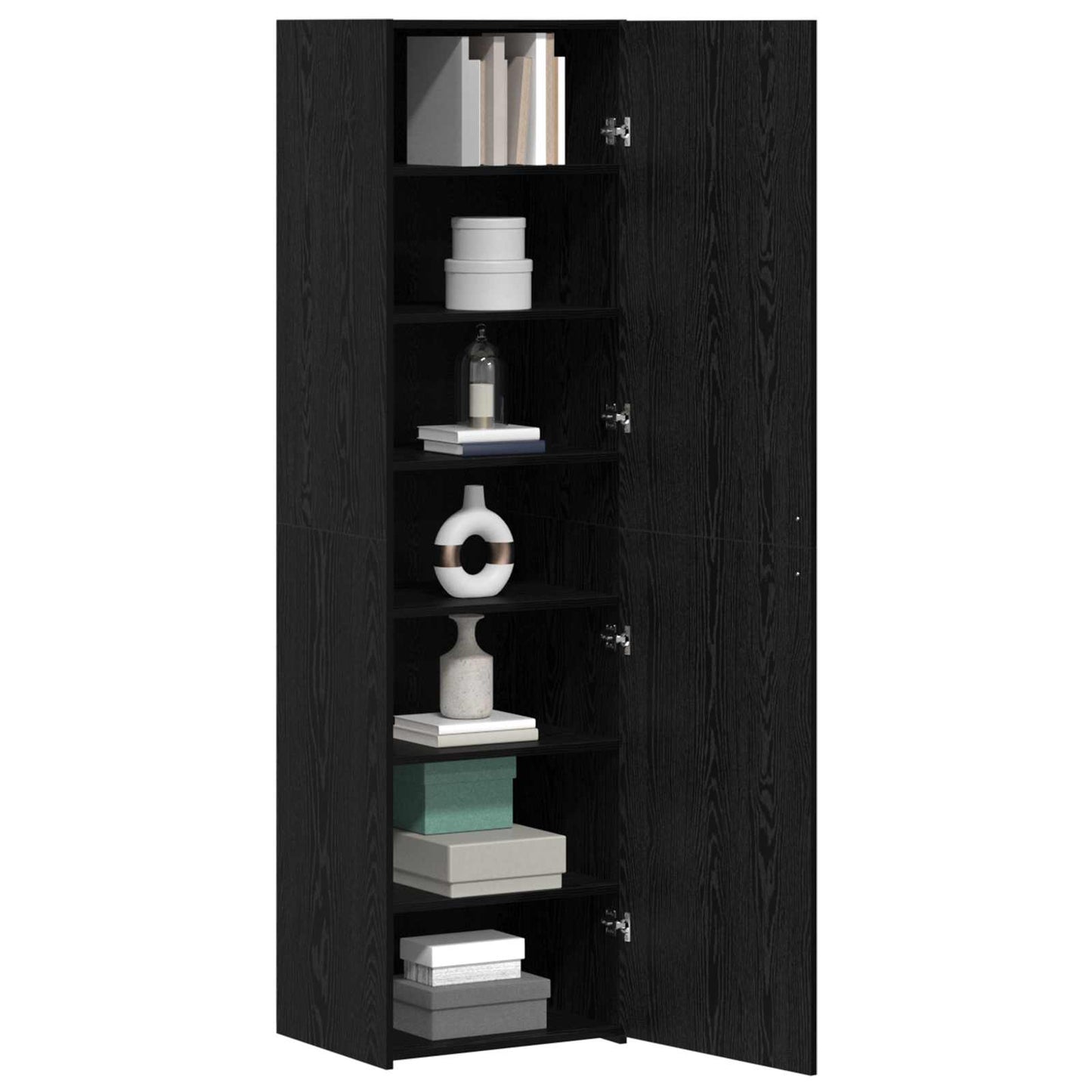 vidaXL Highboard Black Oak 50 x 42.5 x 185 cm