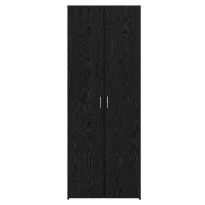 vidaXL Highboard 2 pcs Black Oak 70 x 42.5 x 185 cm