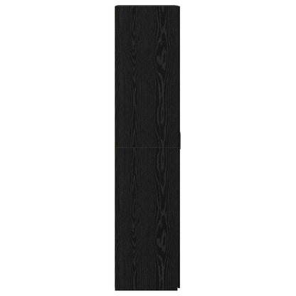 vidaXL Highboard 2 pcs Black Oak 70 x 42.5 x 185 cm