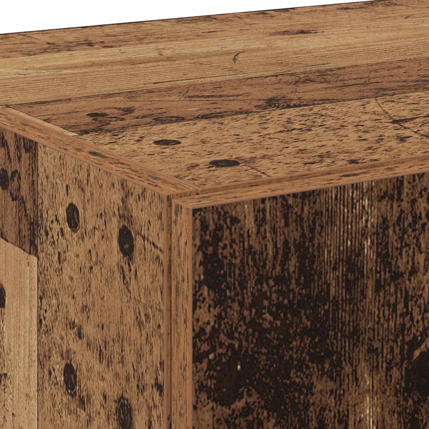 vidaXL Highboard 2 pcs Old Wood 70 x 42.5 x 185 cm