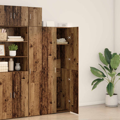 vidaXL Highboard 2 pcs Old Wood 70 x 42.5 x 185 cm