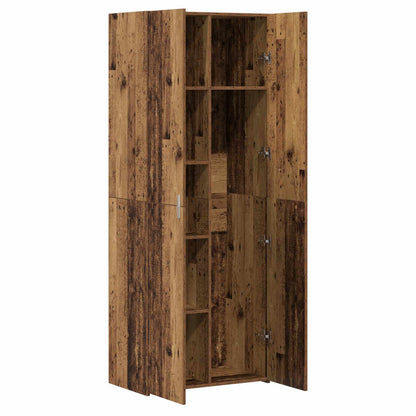 vidaXL Highboard 2 pcs Old Wood 70 x 42.5 x 185 cm