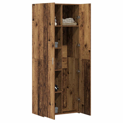 vidaXL Highboard 2 pcs Old Wood 70 x 42.5 x 185 cm