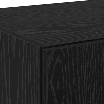 vidaXL Highboard Black Oak 70 x 42.5 x 185 cm