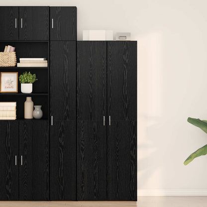 vidaXL Highboard Black Oak 70 x 42.5 x 185 cm