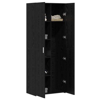 vidaXL Highboard Black Oak 70 x 42.5 x 185 cm