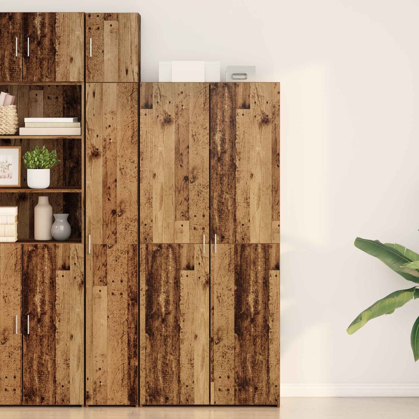 vidaXL Highboard Old Wood 80 x 42 x 185 cm