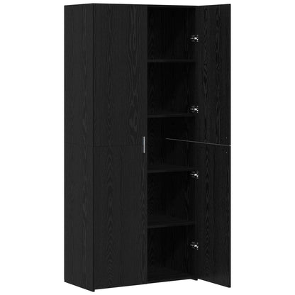 vidaXL Highboard Black Oak 80 x 42 x 185 cm