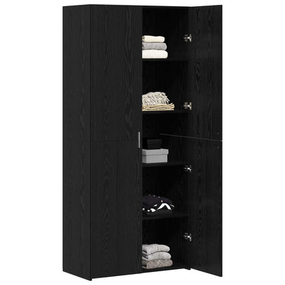 vidaXL Highboard Black Oak 80 x 42 x 185 cm