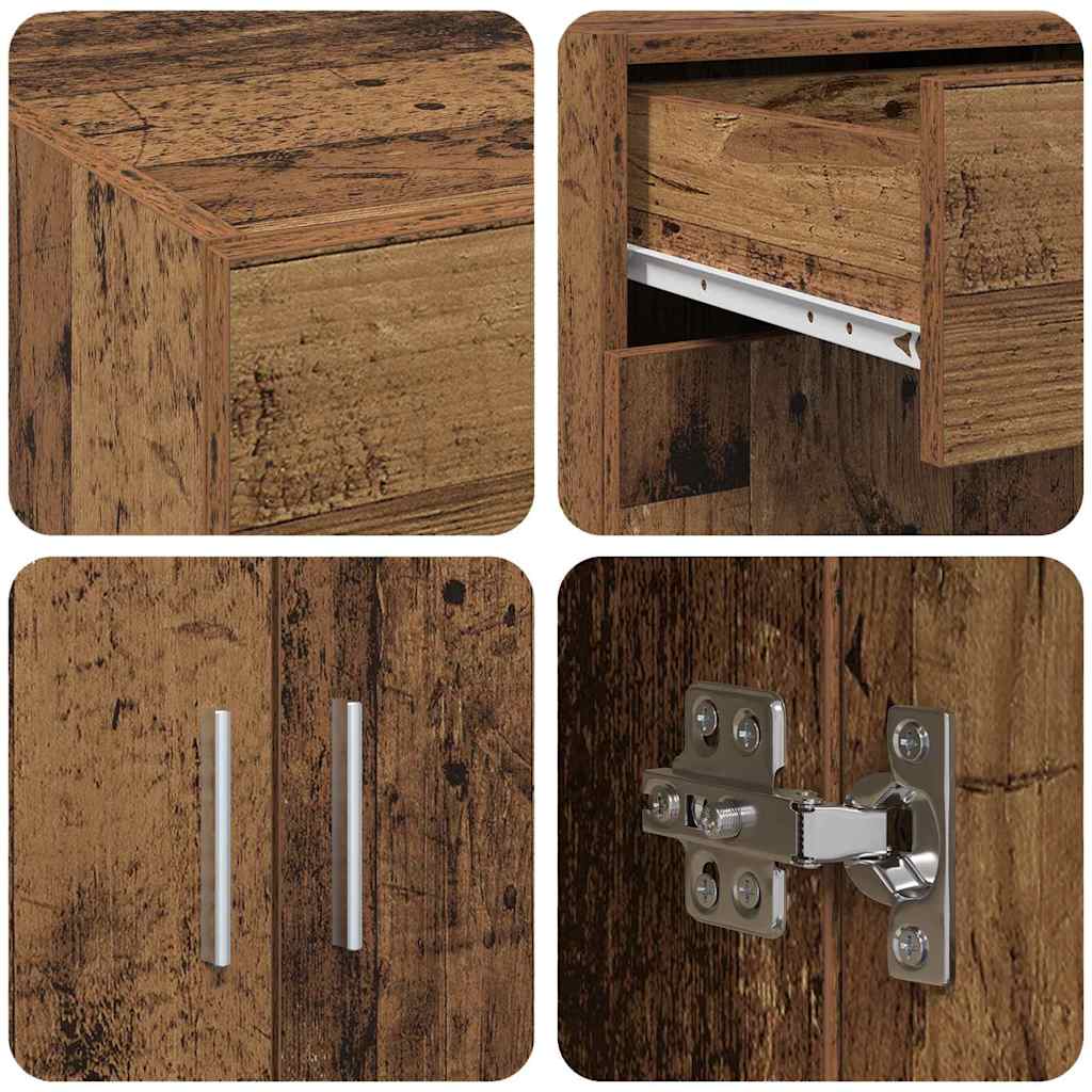 vidaXL Storage Cabinet Old Wood 80 x 42.5 x 93 cm