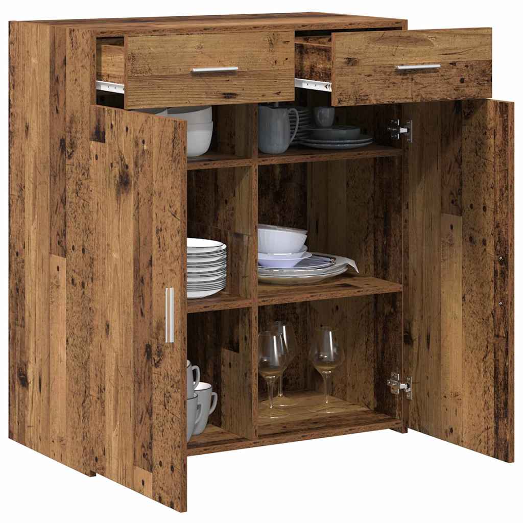 vidaXL Storage Cabinet Old Wood 80 x 42.5 x 93 cm