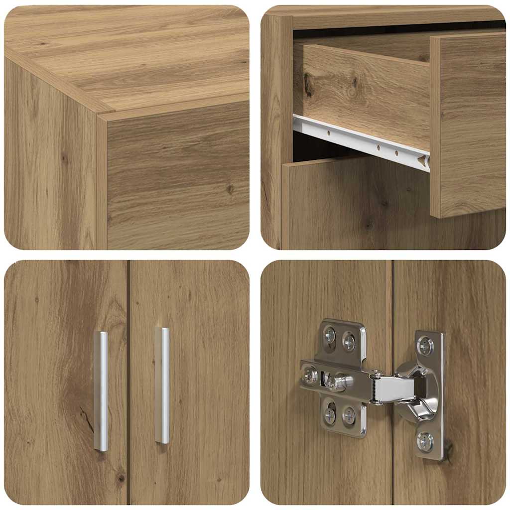 vidaXL Storage Cabinet Artisan Oak 80 x 42.5 x 93 cm