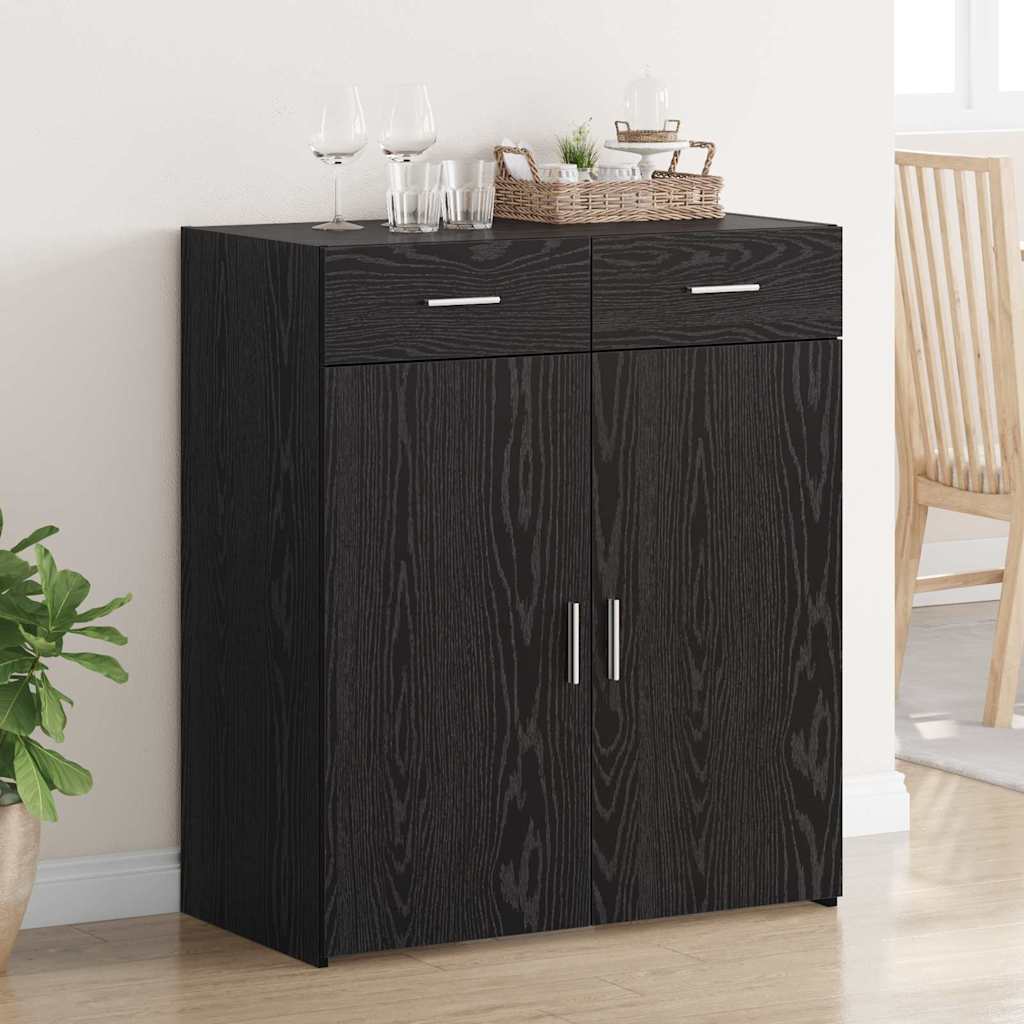 vidaXL Storage Cabinet Black Oak 80 x 42.5 x 93 cm