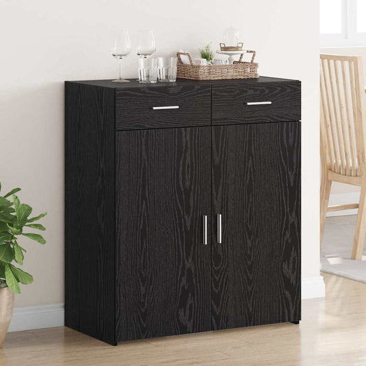 vidaXL Storage Cabinet Black Oak 80 x 42.5 x 93 cm
