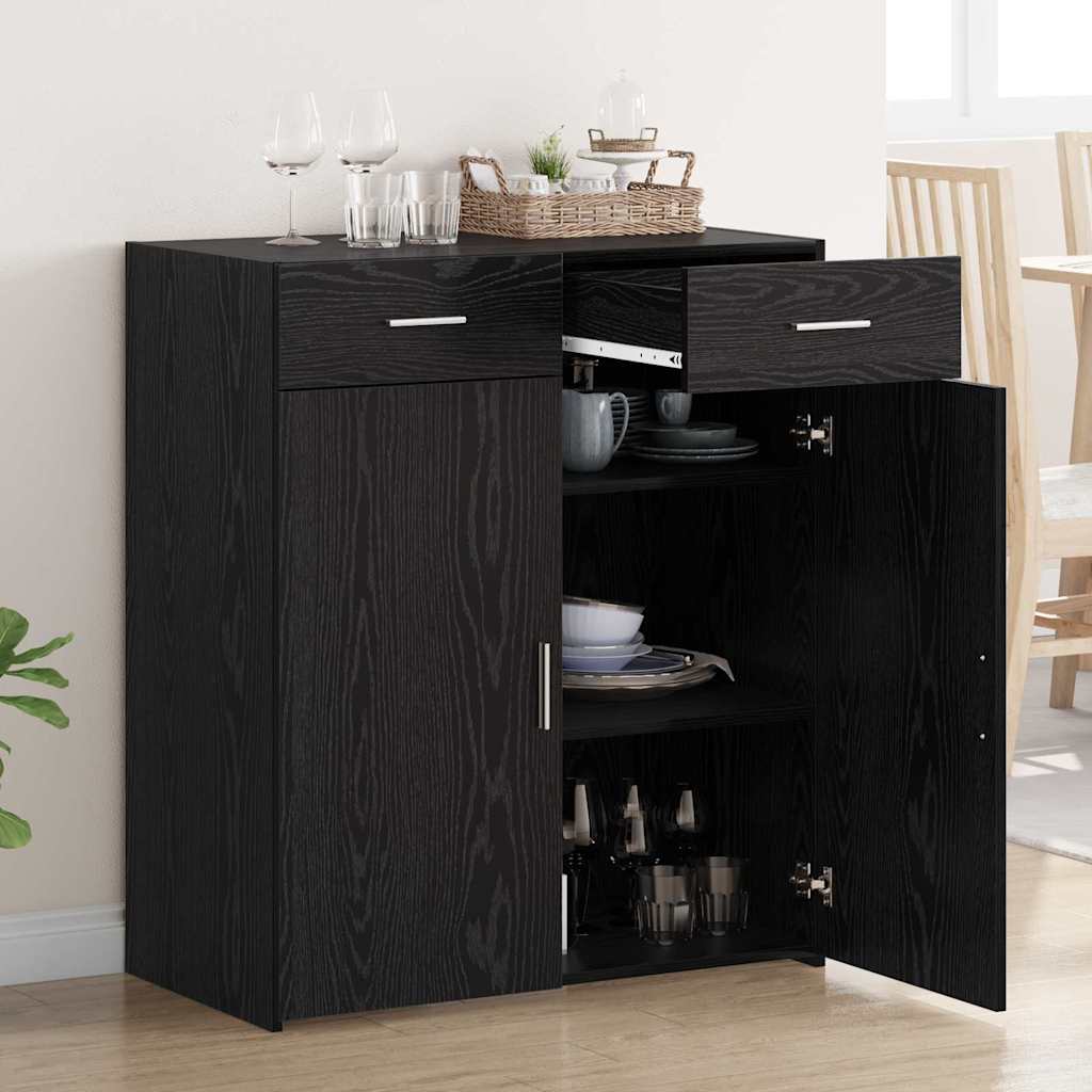 vidaXL Storage Cabinet Black Oak 80 x 42.5 x 93 cm