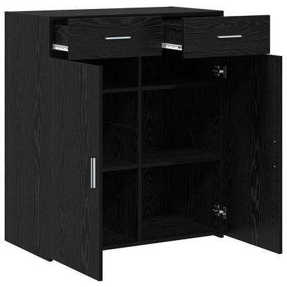 vidaXL Storage Cabinet Black Oak 80 x 42.5 x 93 cm