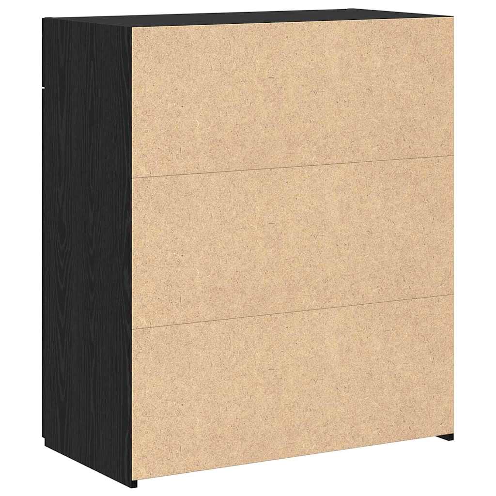 vidaXL Storage Cabinet Black Oak 80 x 42.5 x 93 cm