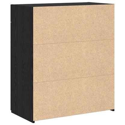 vidaXL Storage Cabinet Black Oak 80 x 42.5 x 93 cm