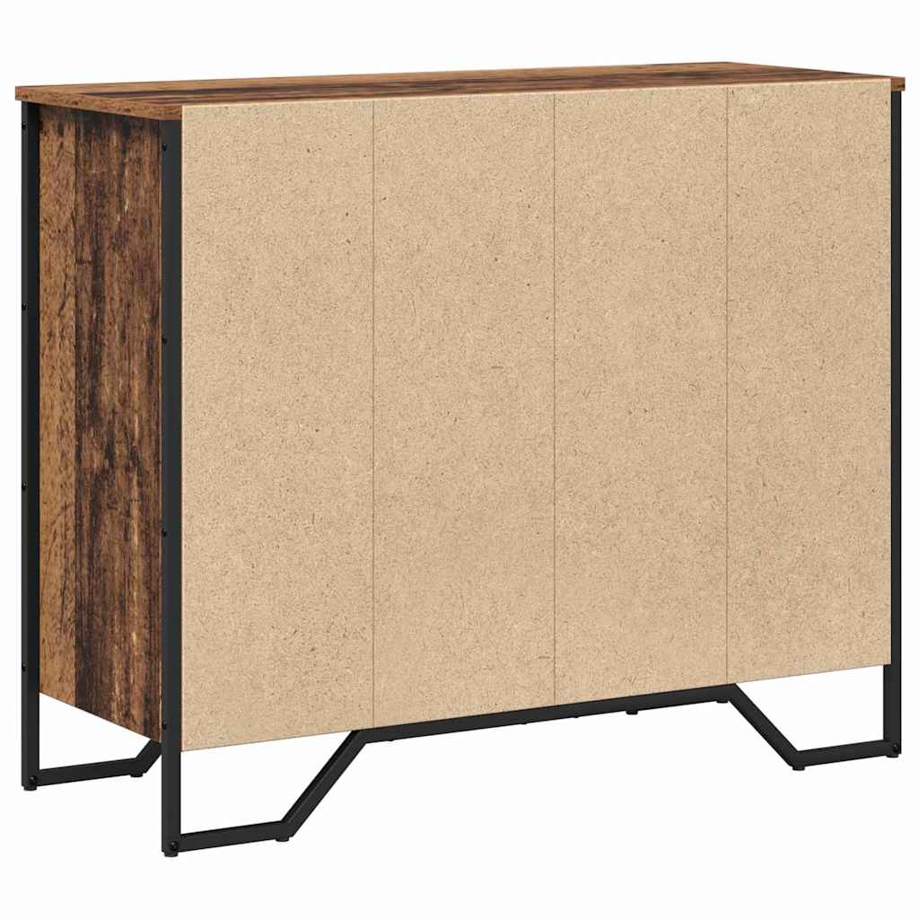 vidaXL Chest of Drawers with Drawer 2 pcs Old Wood 91 x 35.5 x 74.5 cm