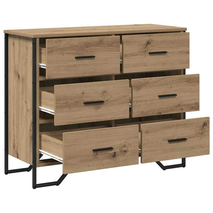 vidaXL Chest of Drawers 2 pcs Artisan Oak 91 x 35.5 x 74.5 cm