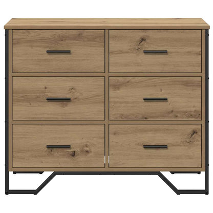vidaXL Chest of Drawers 2 pcs Artisan Oak 91 x 35.5 x 74.5 cm