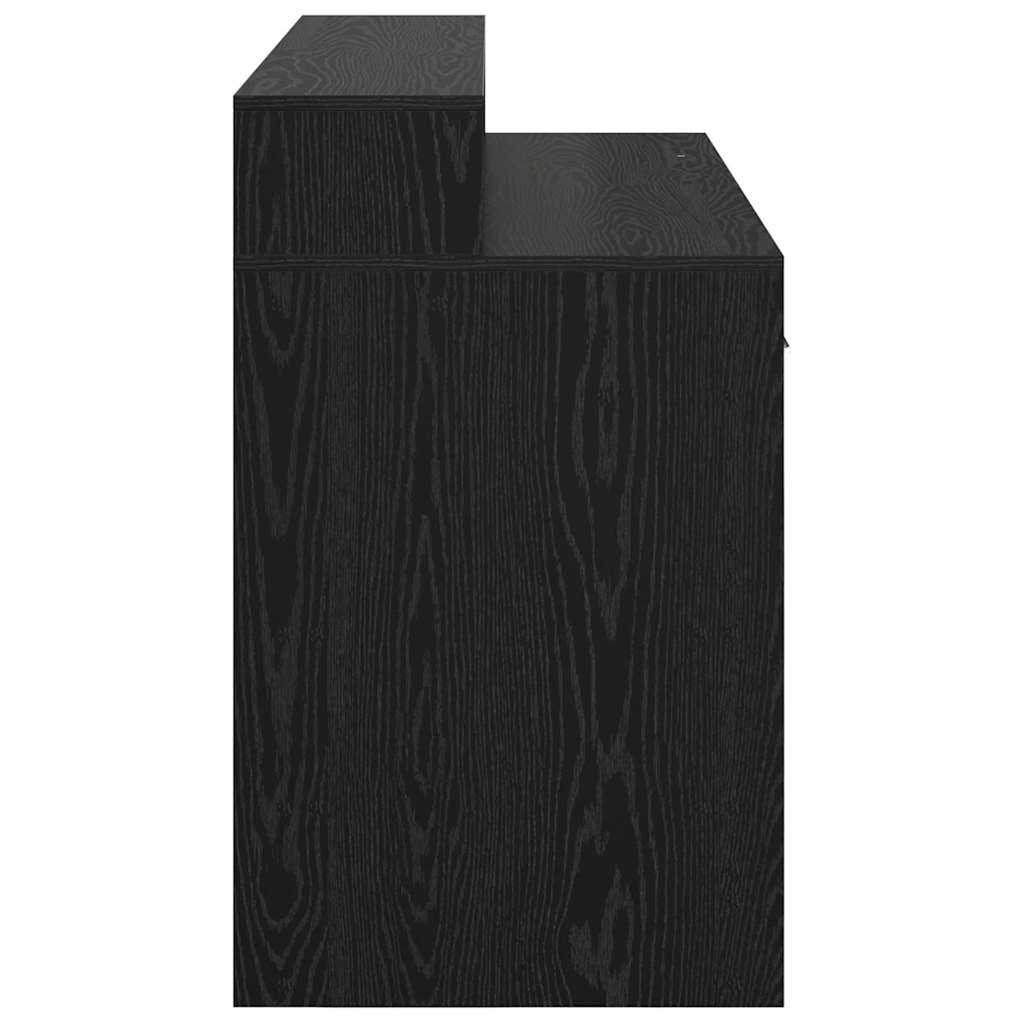 vidaXL Desk with Drawer Black oak 120 x 55 x 91 cm Engineered wood