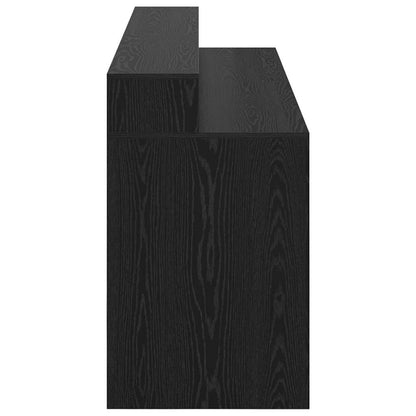 vidaXL Desk with Drawer Black oak 200 x 55 x 91 cm Engineered wood