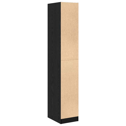 vidaXL Apothecary Cabinet Pattern Pattern 30 x 41 x 174.5 cm Black Oak
