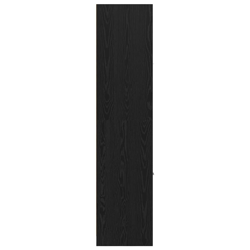 vidaXL Apothecary Cabinet Pattern Pattern 30 x 41 x 174.5 cm Black Oak