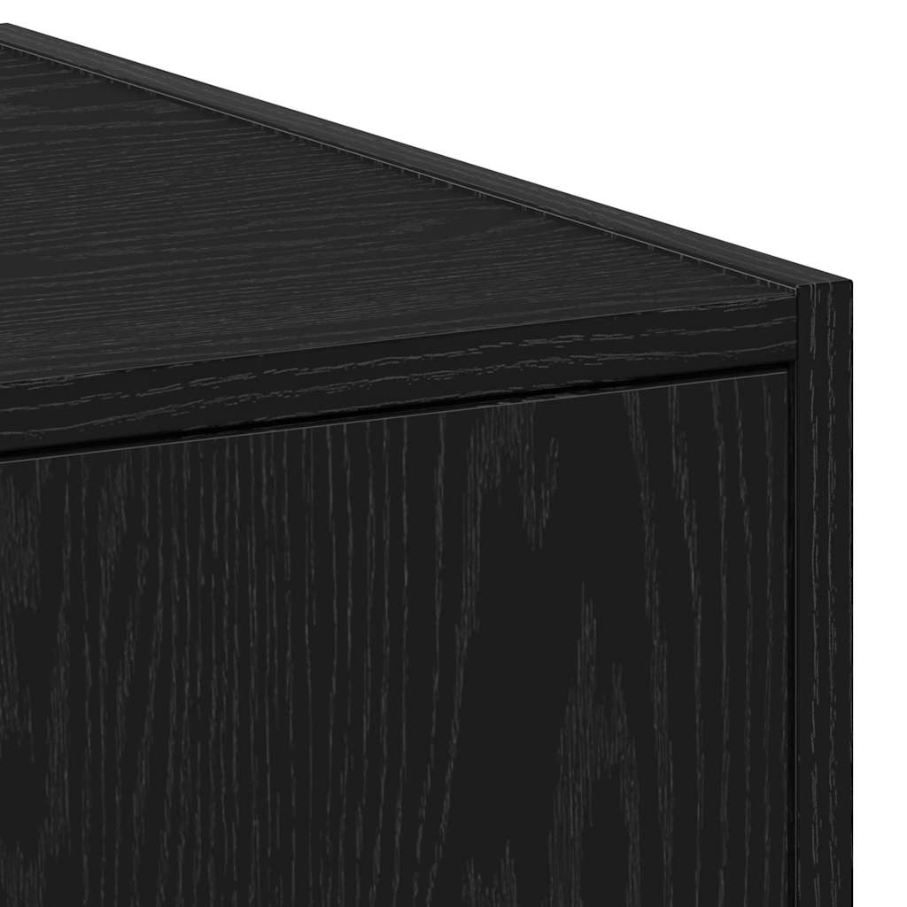 vidaXL Apothecary Cabinet Pattern Pattern 40 x 41 x 144.5 cm Black Oak