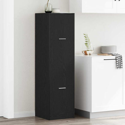 vidaXL Apothecary Cabinet Pattern Pattern 40 x 41 x 144.5 cm Black Oak