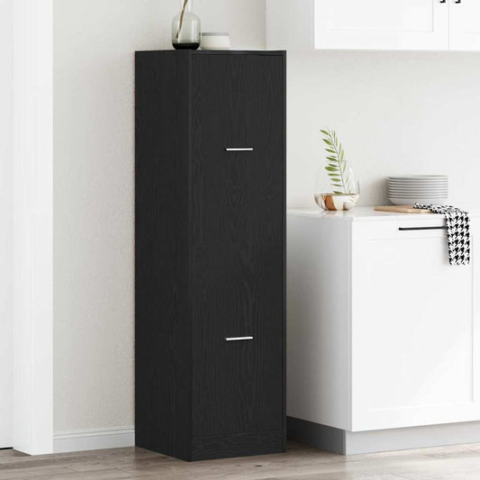 vidaXL Apothecary Cabinet Pattern Pattern 40 x 41 x 144.5 cm Black Oak