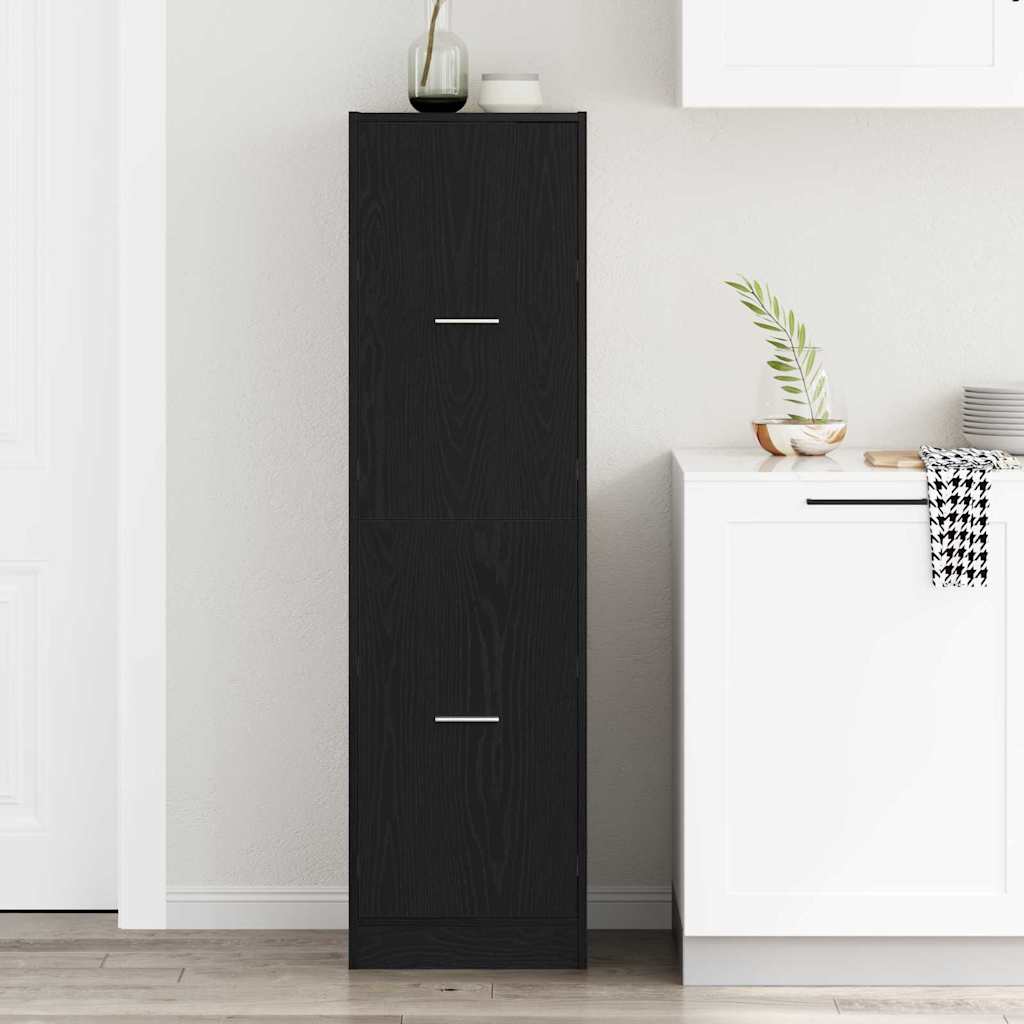 vidaXL Apothecary Cabinet Pattern Pattern 40 x 41 x 144.5 cm Black Oak